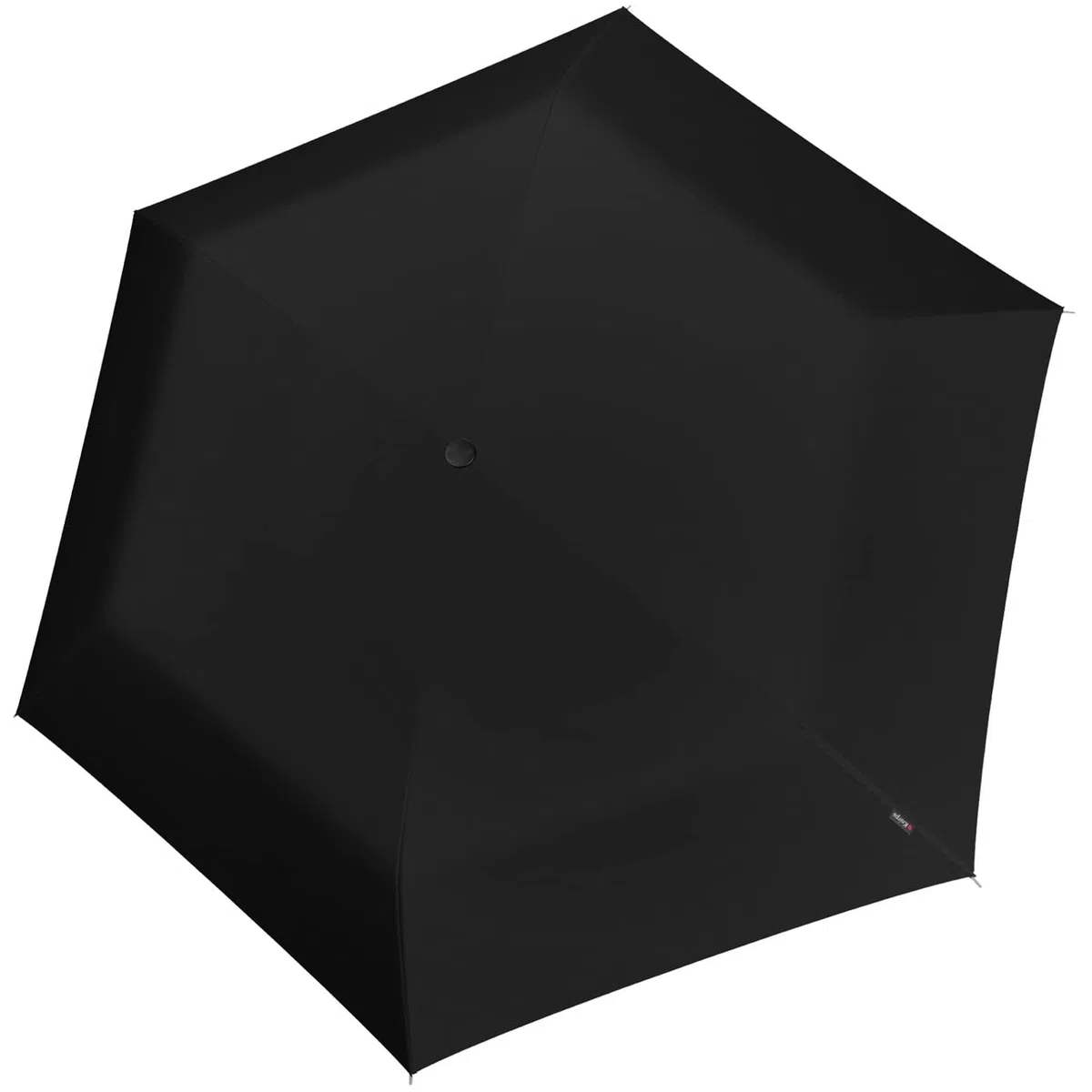 Knirps Parapluie de poche Ultra US.050 Slim Manual - Léger et plat - Résistant aux tempêtes - Coupe-vent - 21 cm, Noir avec étui EVA, 90 cm