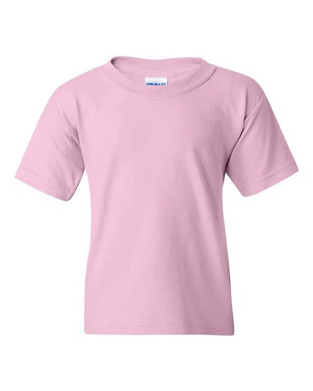 Gildan T-shirt en coton ultra pour jeunes, style G2000B, lot multiple, Rose clair (lot de 2), Taille L