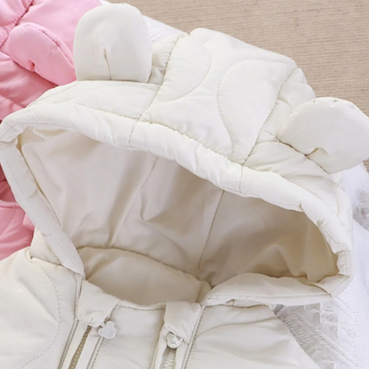 Combinaison De Neige À Capuche,Grenouillères d'hiver pour Bébé Barboteuse Capuche Hiver Bebe Veste Fille Chaude Nouveau-Né Manteau Habit Idéal L’Hiver,