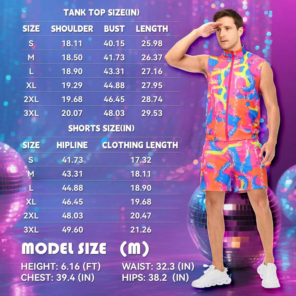 Costume d'entraînement des années 80 pour homme - Déguisement des années 90 pour homme, Halloween, cosplay et de deguisement couple
