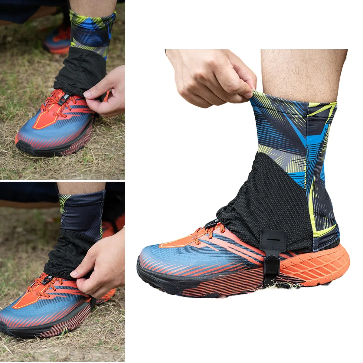 Guêtres de randonnée d'extérieur basses pour chaussures de protection respirantes pour la course à pied, la randonnée, les courses de sentier