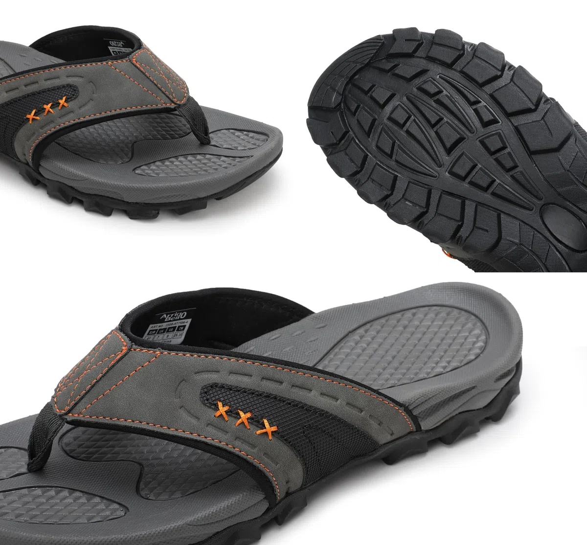 ARRIGO BELLO Tongs Homme Sandales de Sports Été Antidérapante Flip Flops Piscine Chaussures de Support pour l'extérieur, Randonnée Taille 41-46