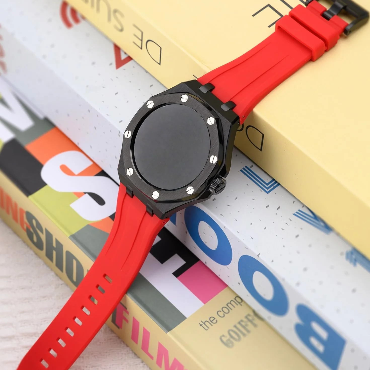 Métal Boîtier Bracelet Caoutchouc Montre Remplacement Modification Kit, Acier Inoxydable Lunette Cadre Montre Accessoires pour Casioak GA2100 GA-2110