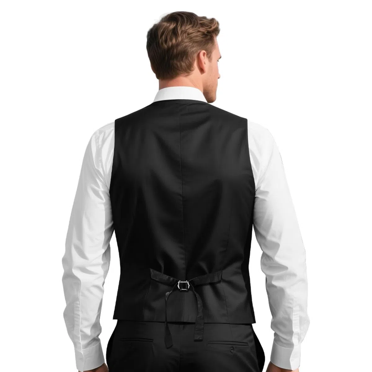 Biyejit Gilet de costume classique pour homme - Veste sans manches pour mariage - Veste sans manches pour smoking - Taille S à 4XL