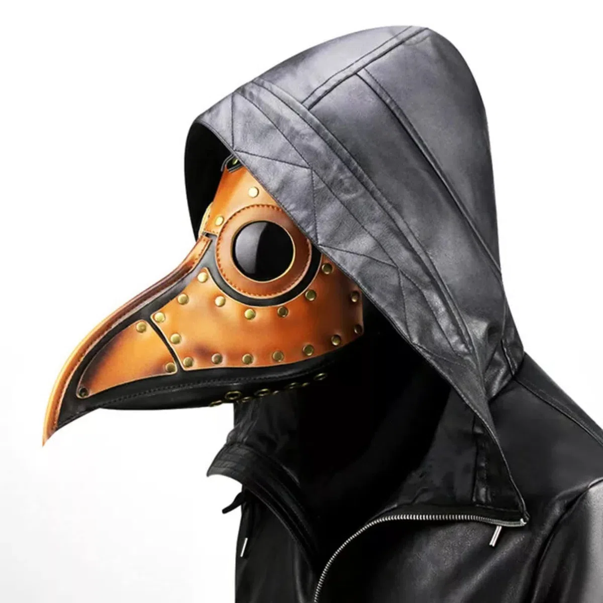 Masque d'Halloween pour homme et femme - Punk - Peste - Masque de corbeau - Unisexe - En polyuréthane