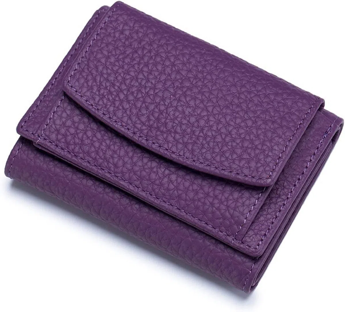 portefeuille, Porte-monnaie en cuir for femme, couleurs bonbon(Purple)