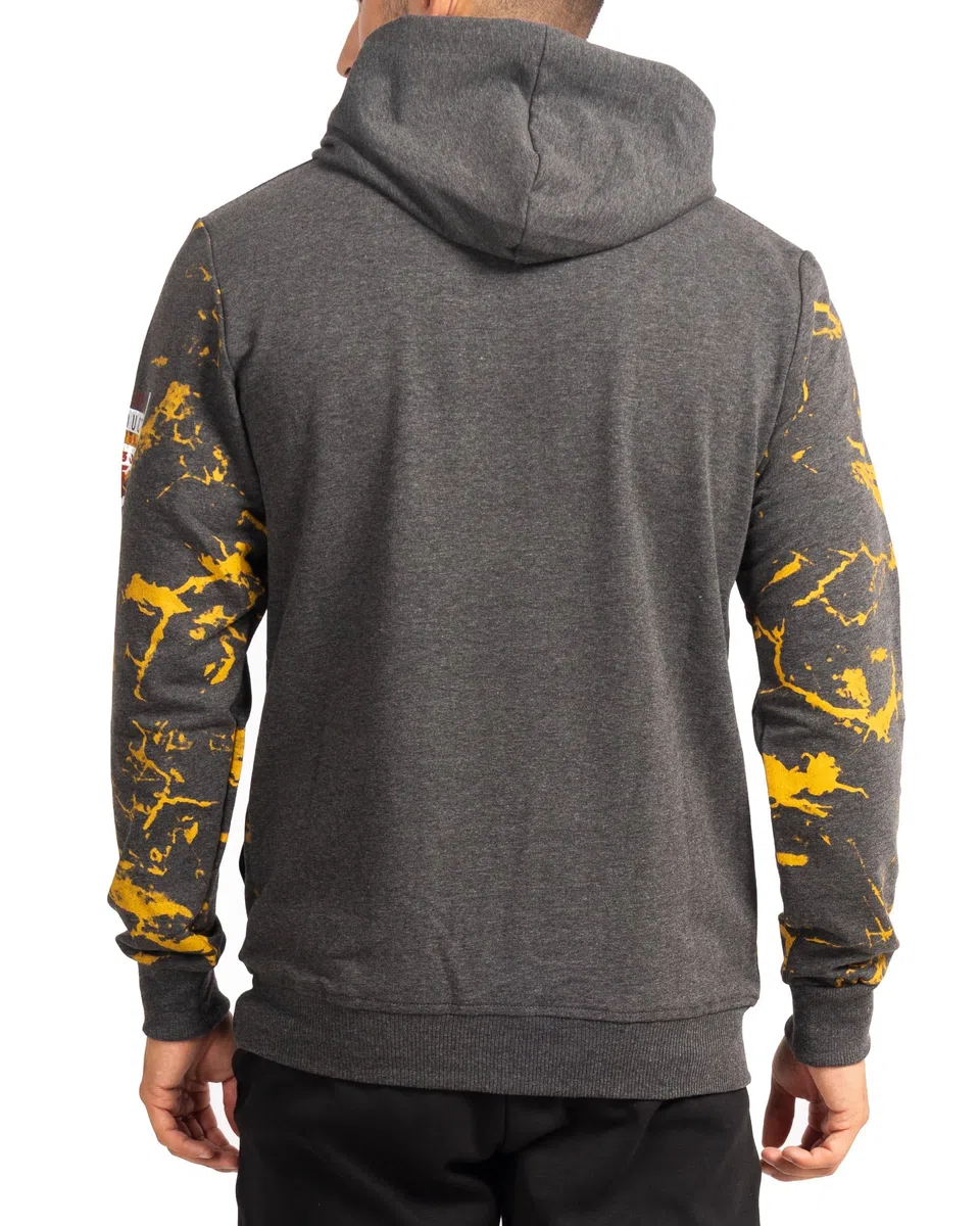 Subliminal Mode Sweatshirt à Capuche Homme Manches Longues Bicolore avec Poche BX2628