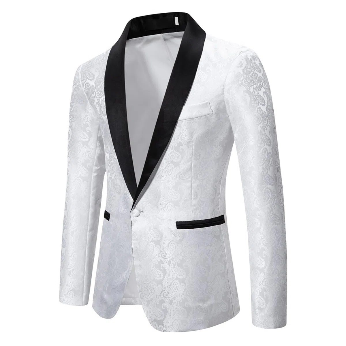 Blazer Homme à Sequins Dorés Charme Un Bouton Casual Fit Costume Manteau à Manche Longue Elegante Costume Veste Revers Slim Fit Top