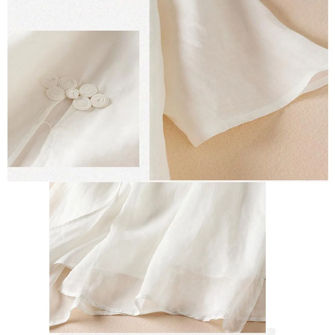Robe Longue en Coton et Lin brodée de Fleurs pour Femme, Robe bohème en Coton et Lin, Robe d'été Classique à Manches mi-Longues et col Rond