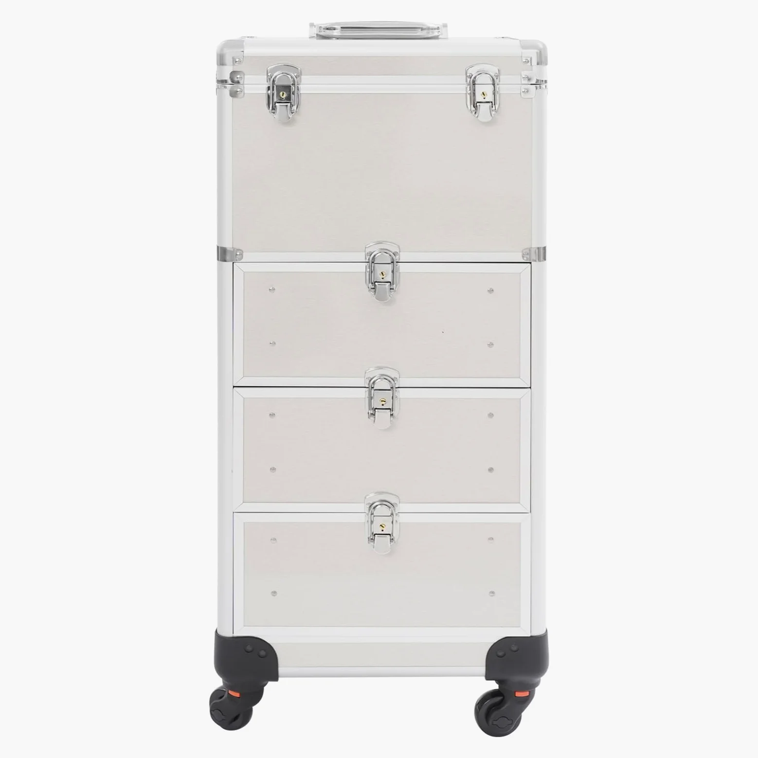 Trousse cosmétique à roulettes Valise de maquillage professionnelle Organiseur de maquillage Trolley de cosmétiques Valise de maquillage Grande valise de coiffeur 107 x 34 x 27 cm avec
