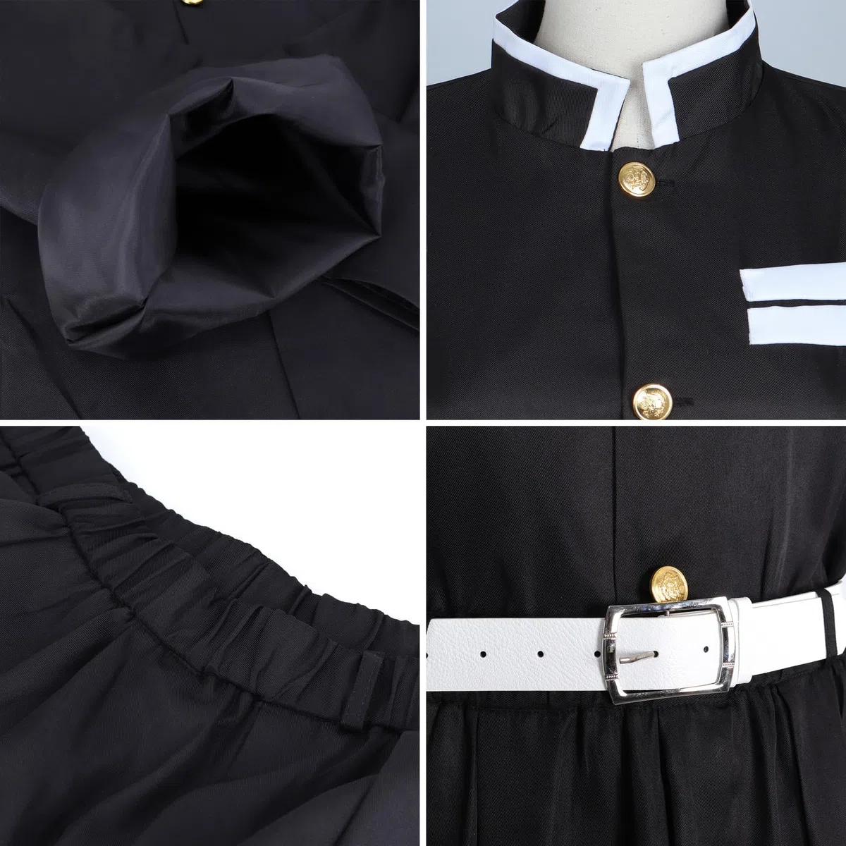 Demon Slayer Cosplay Costume Kimono Robe Costume avec ceinture Set plein uniforme costume de Noël Fans cadeau