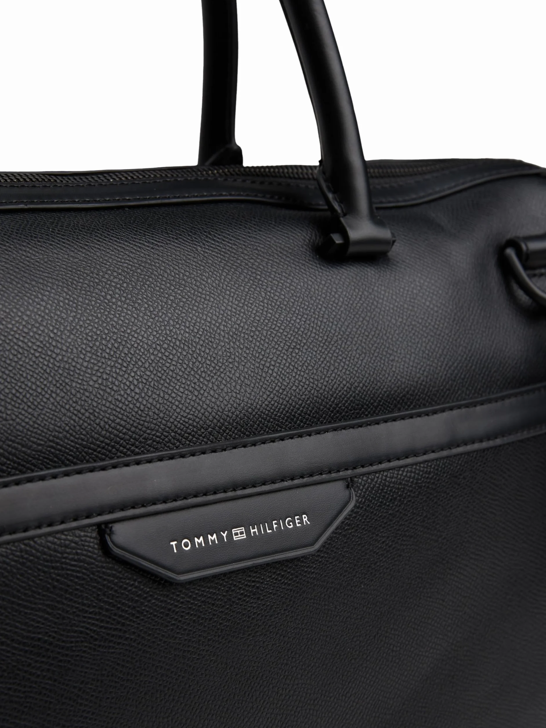 Tommy Hilfiger Sac pour Ordinateur Portable Homme Business en Cuir, Noir (Black), Taille Unique
