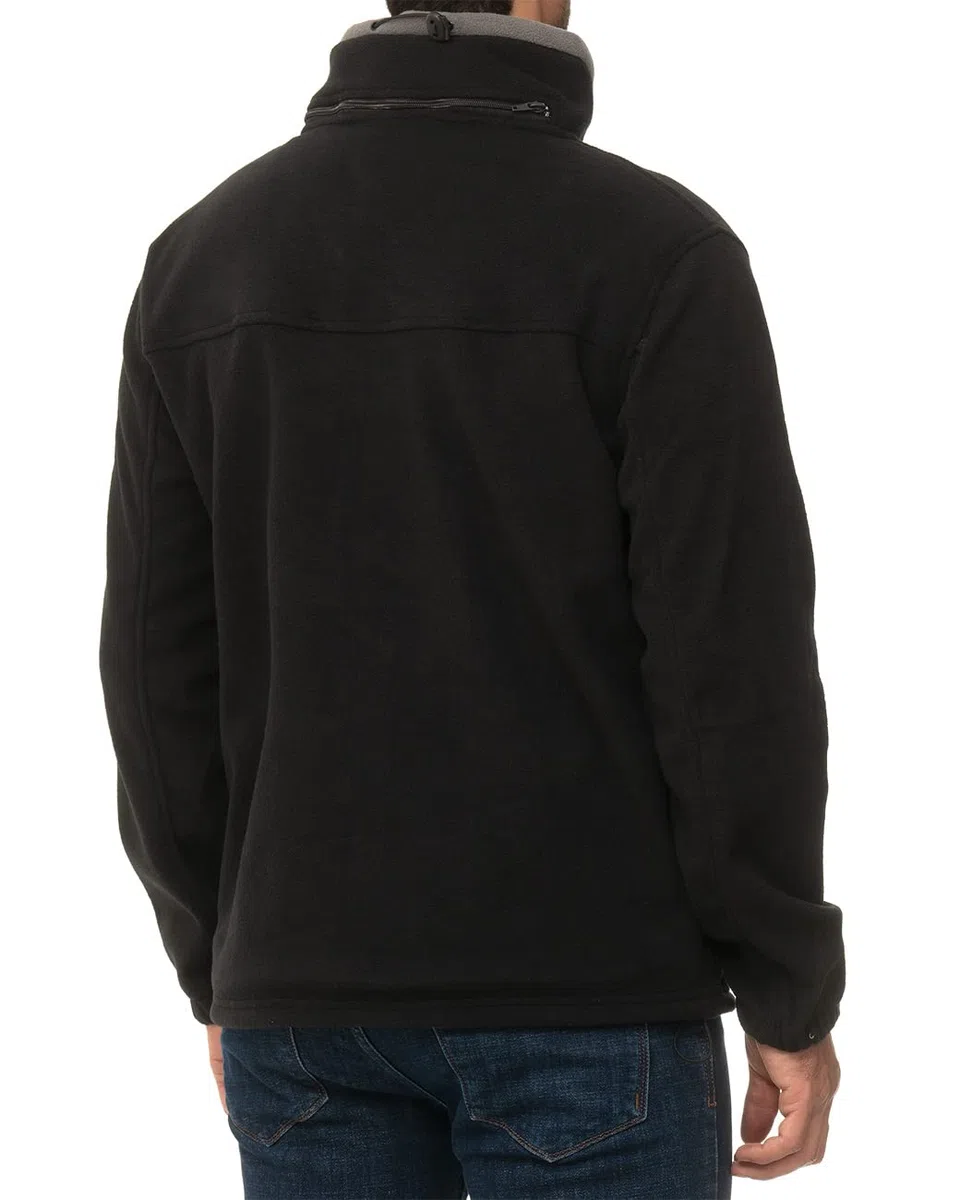 Geographical Norway veste polaire homme capuche cachée col montant trekking | Col montant, capuche cachée, forme polaire, pour outdoor, randonnée, trekking, loisirs et mi-saison bans production