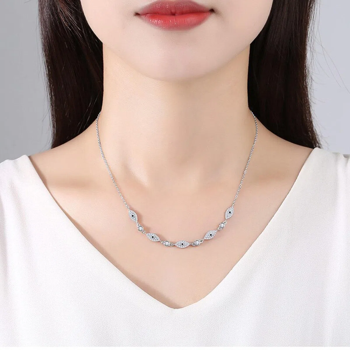 Collier ras du cou gothique Kpop en argent Sterling 925, pendentif mauvais œil pour hommes et femmes, bijoux Vintage turcs