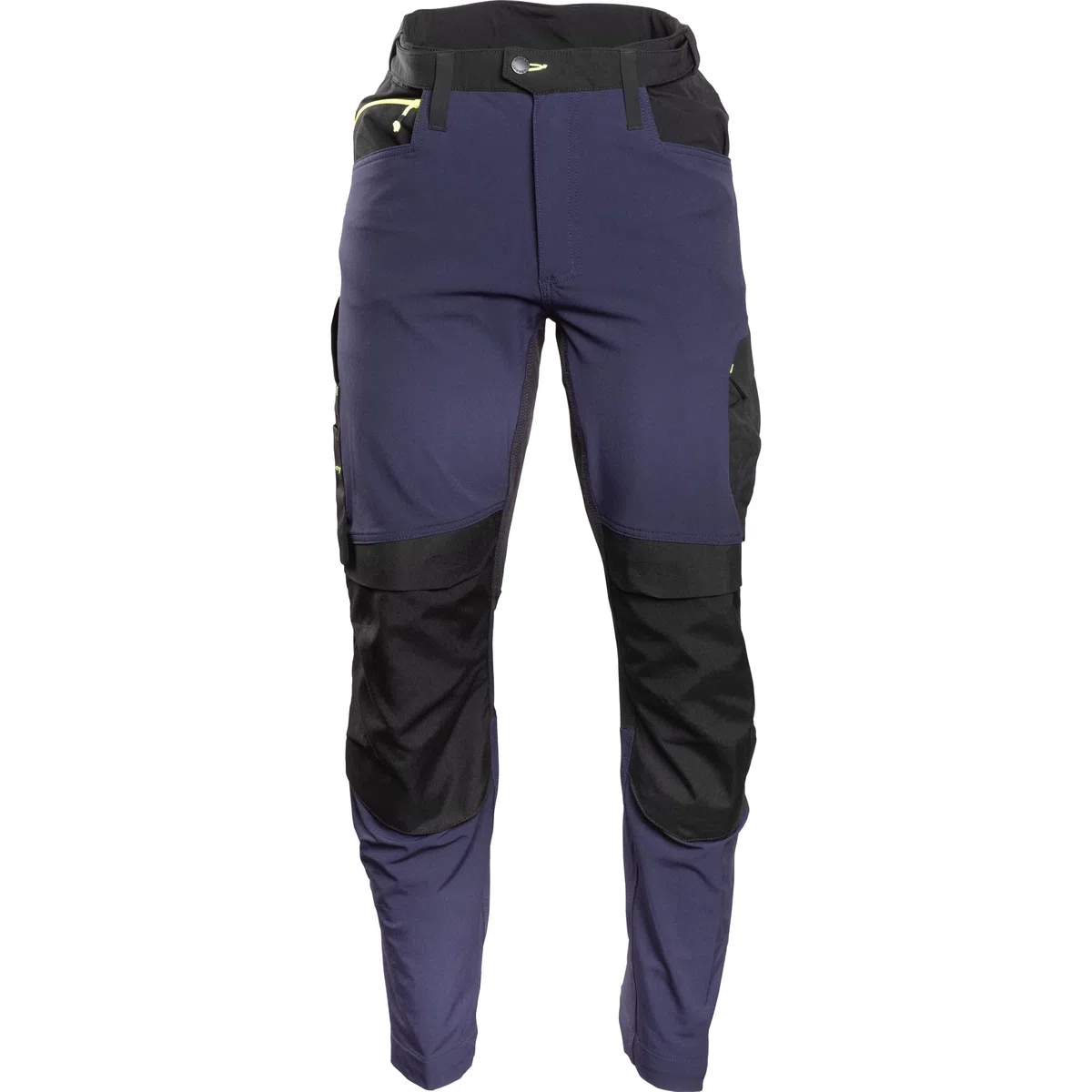 Högert Technik Pantalon de Travail Homme 4-Way Stretch avec Renfort Cordura, Fermeture éclair YKK, déperlant, Pantalon de Protection élastique Plum vêtement de Travail Bleu Marine