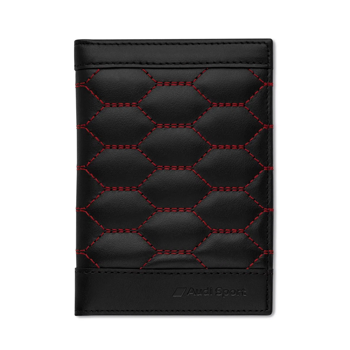 Audi 3152201500 Étui de Protection en Cuir pour Carte d'identité de Voiture Noir/Rouge Audi Sport Design