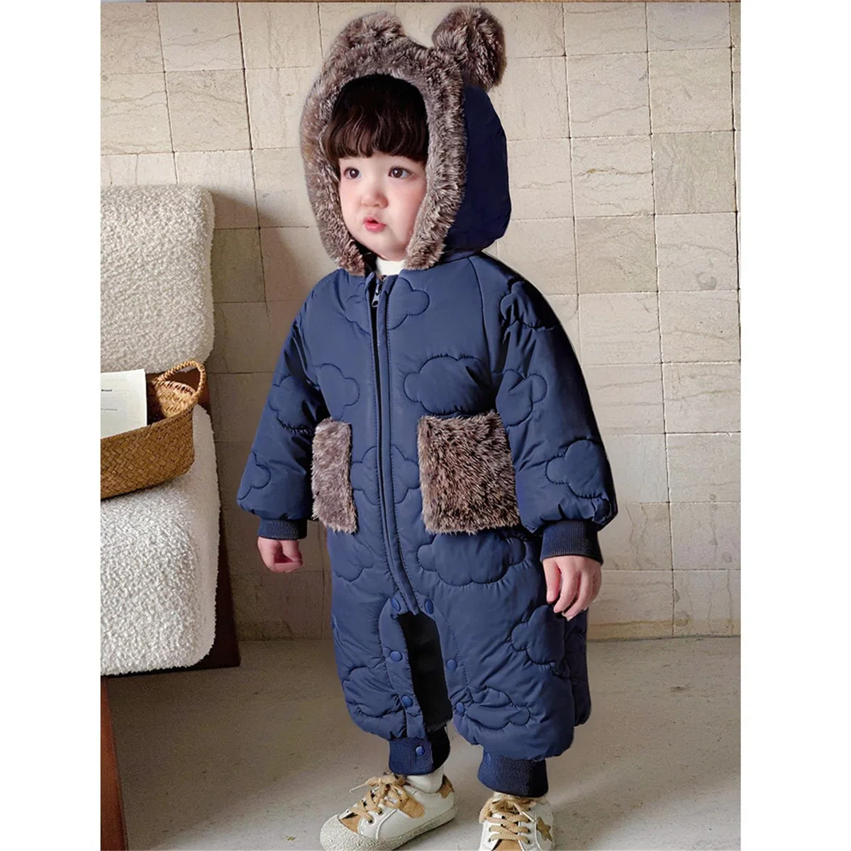 Combinaison Bebe Combinaison Pilote Bébé Couverture De Portage Ensemble Garçon Hiver Ski Manteau Gigoteuse 0 3 Mois Body Combi Garcon Vetement Fille Combipilote sous Thermique Neige Épaissie Polaire