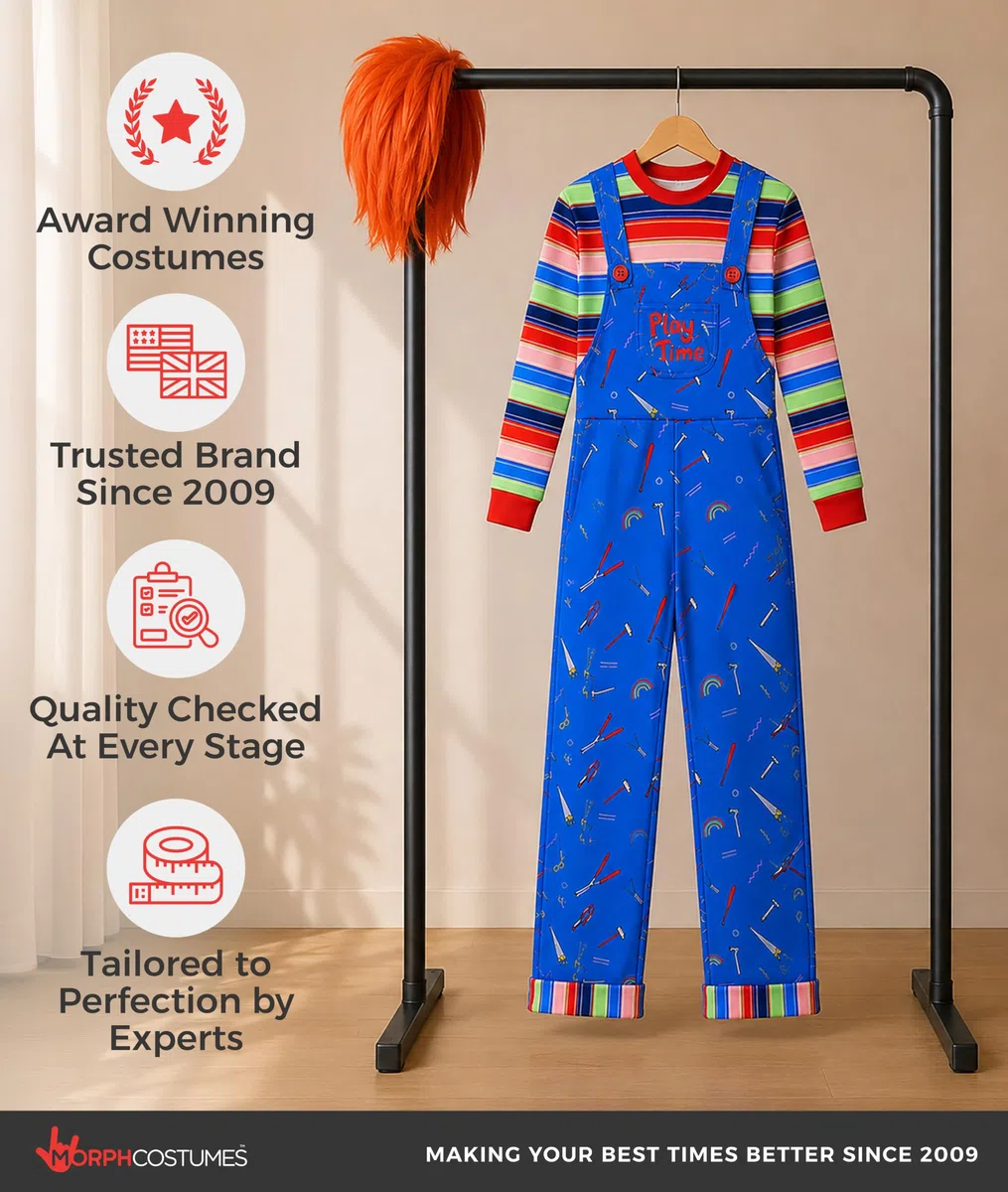 Morph Deguisement Poupee Effrayante Homme, Costume Horreur Halloween