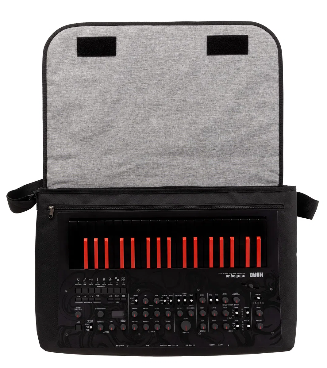Sequenz - Étui de transport multifonction pour équipement de taille moyenne tels que : Korg Wavestate, Opsix, Modwave, Minilogue – Gris/Noir