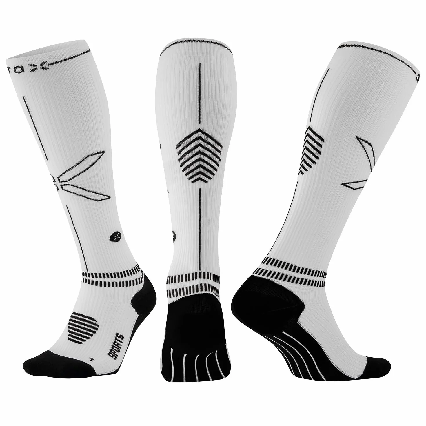 STOX Energy Socks Chaussettes de Contention Sport Femme | Chausette Femmes, Bas de Contention, Chaussettes Entraînement, Compression Socks, Anti Ampoule, Sans Couture