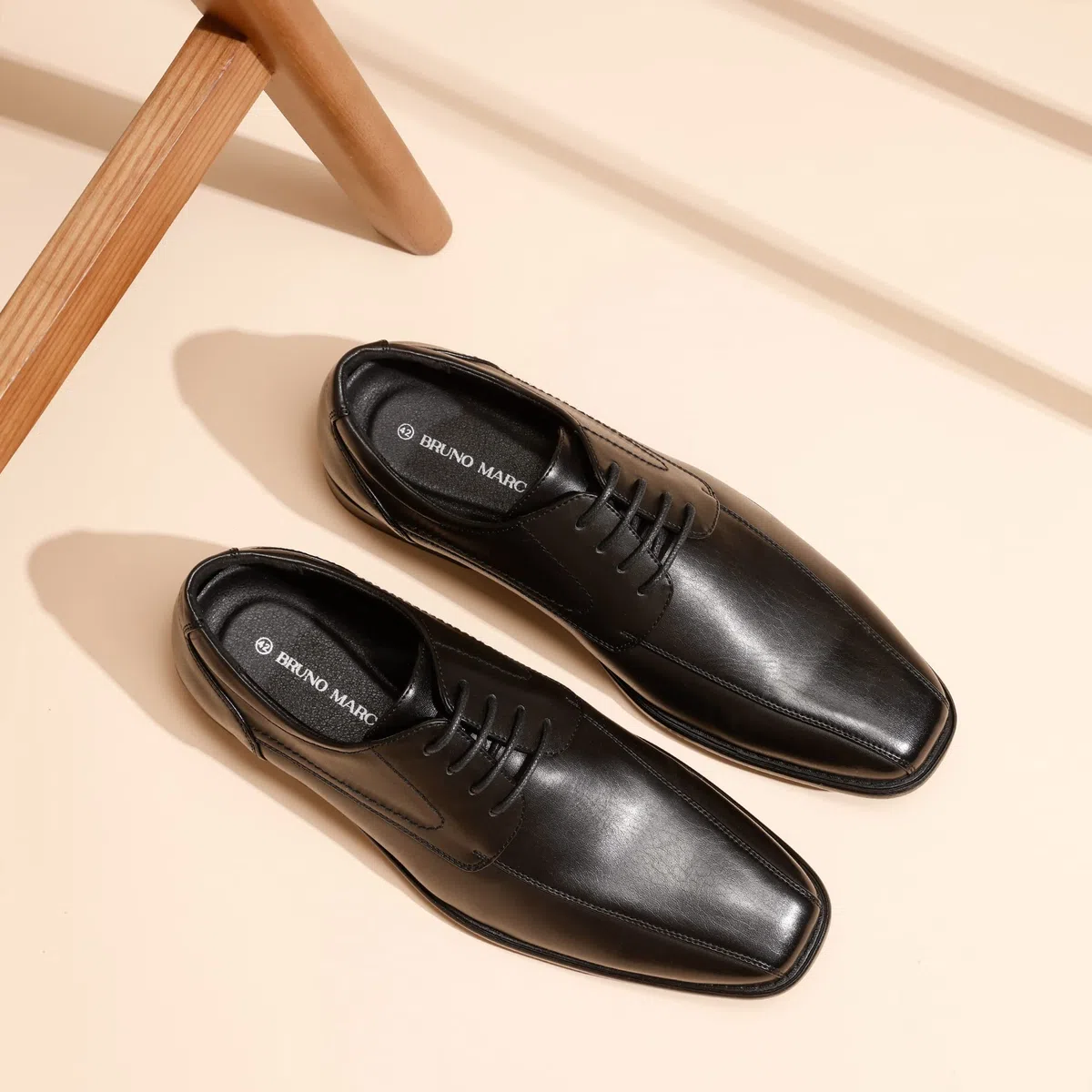 Bruno Marc Chaussure Oxford pour Hommes Ville,Size 42,Noir