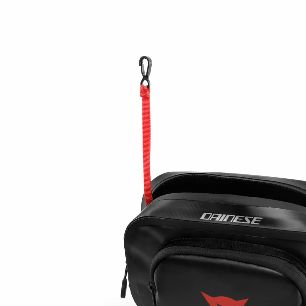 Dainese - Explorer Waist Bag 1.8L, Sac-Banane Imperméable, pour Hommes et Femmes, Noir, N