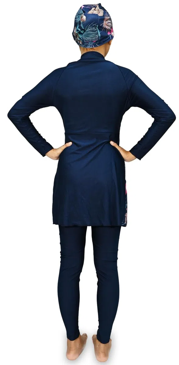 Burkini Intégral - Maillot de Bain Floral avec Jupe