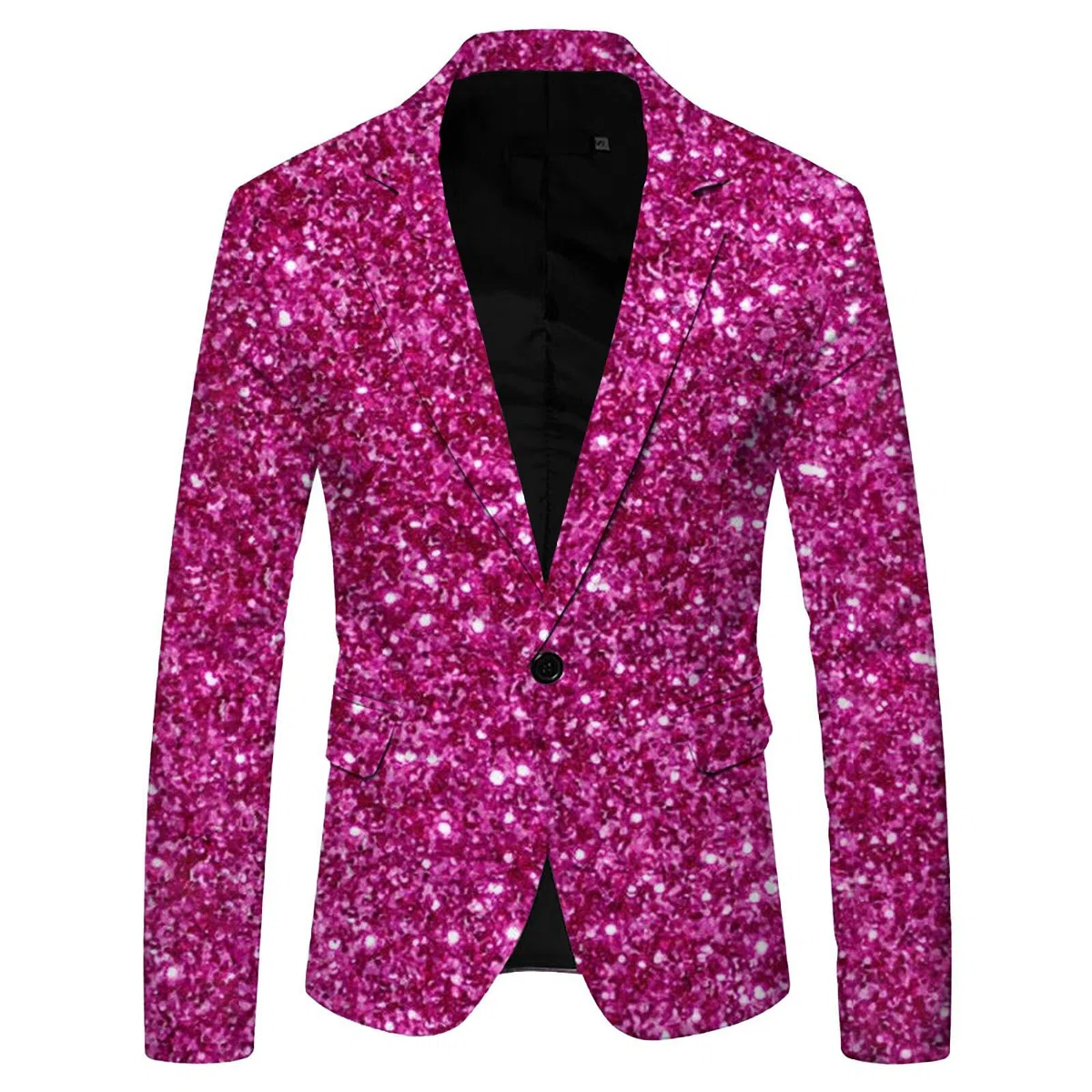 Sakko Veste de smoking à paillettes pour homme Coupe ajustée Un bouton Veste de smoking dorée pour fête carnaval Costume