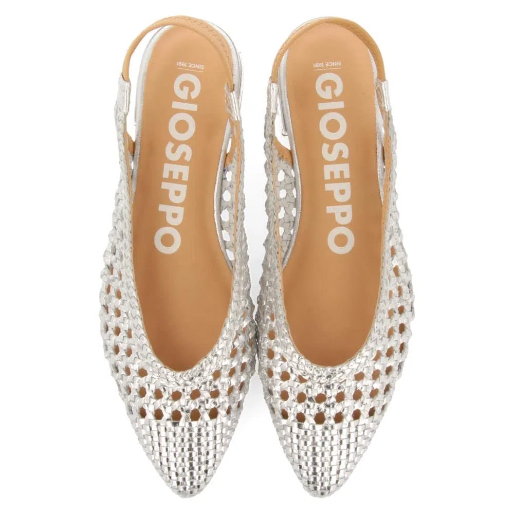 GIOSEPPO Ballerines TRESSÉES en Cuir DE Couleur Noire pour Femme GUATAVITA