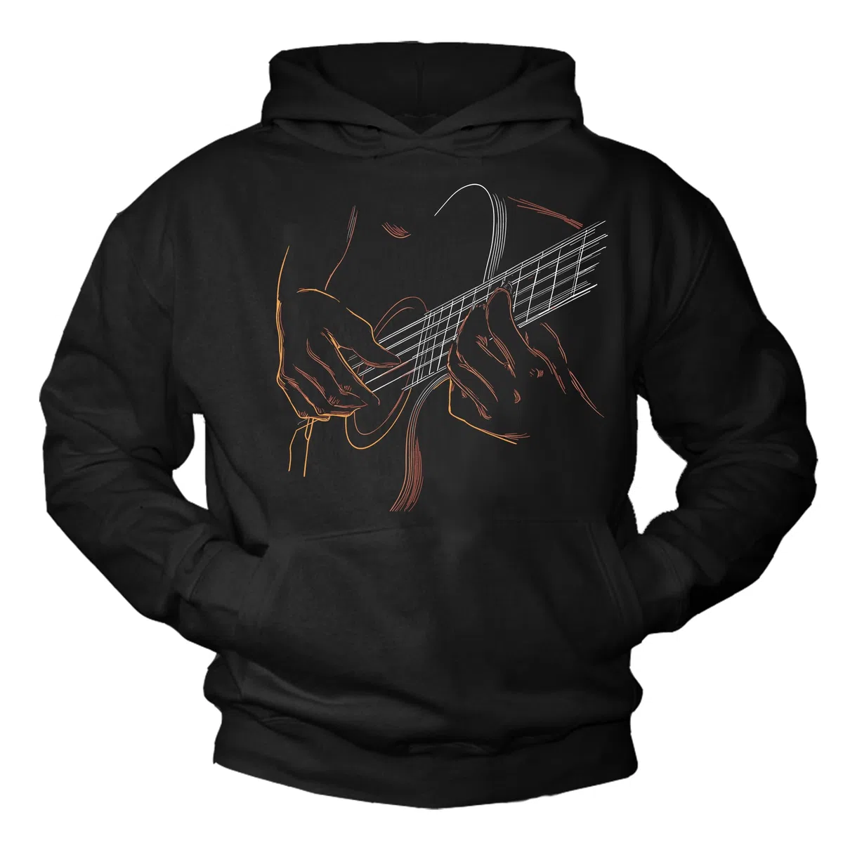 Makaya Sweat à Capuche Homme avec Motif Guitare Hoodie Musique