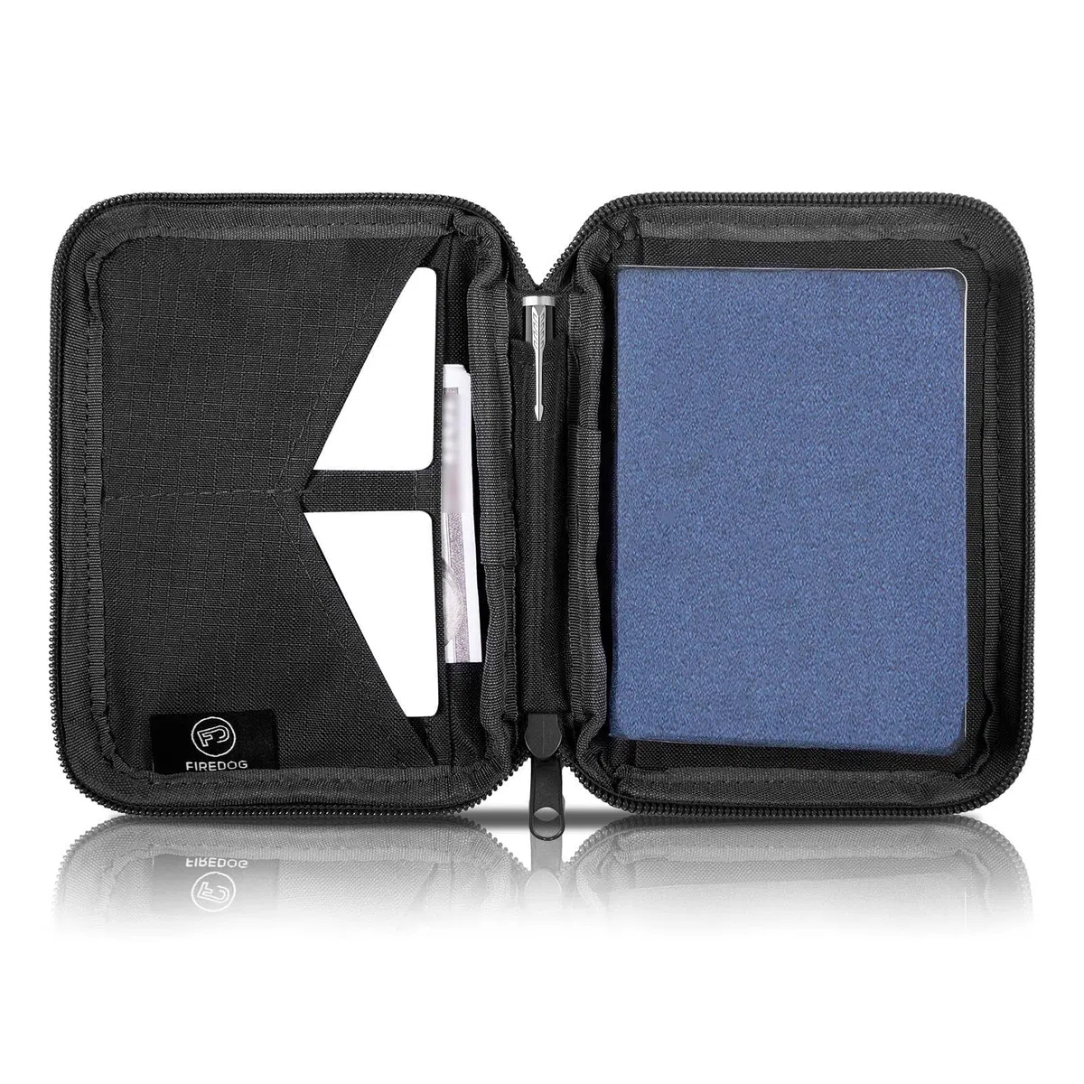 FIREDOG Porte-passeport pour voyage, porte-cartes avec blocage RFID et portefeuille de voyage pour homme et femme, noir