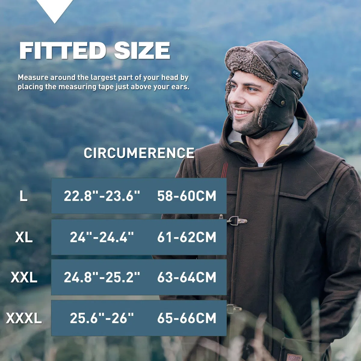TOP-EX Chapeau de pilote en similicuir imperméable XXL XXXL pour homme