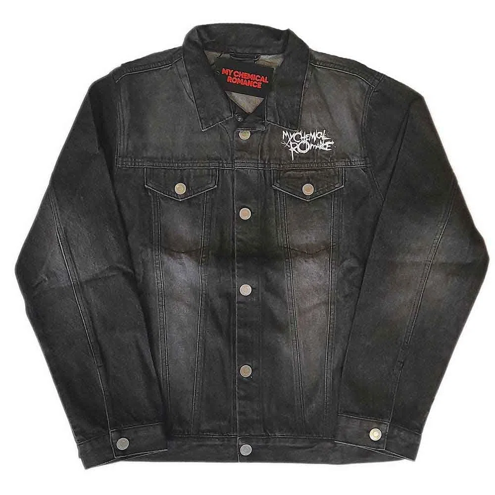 My Chemical Romance Homme Logo Denim Jacket MCR Veste Noir