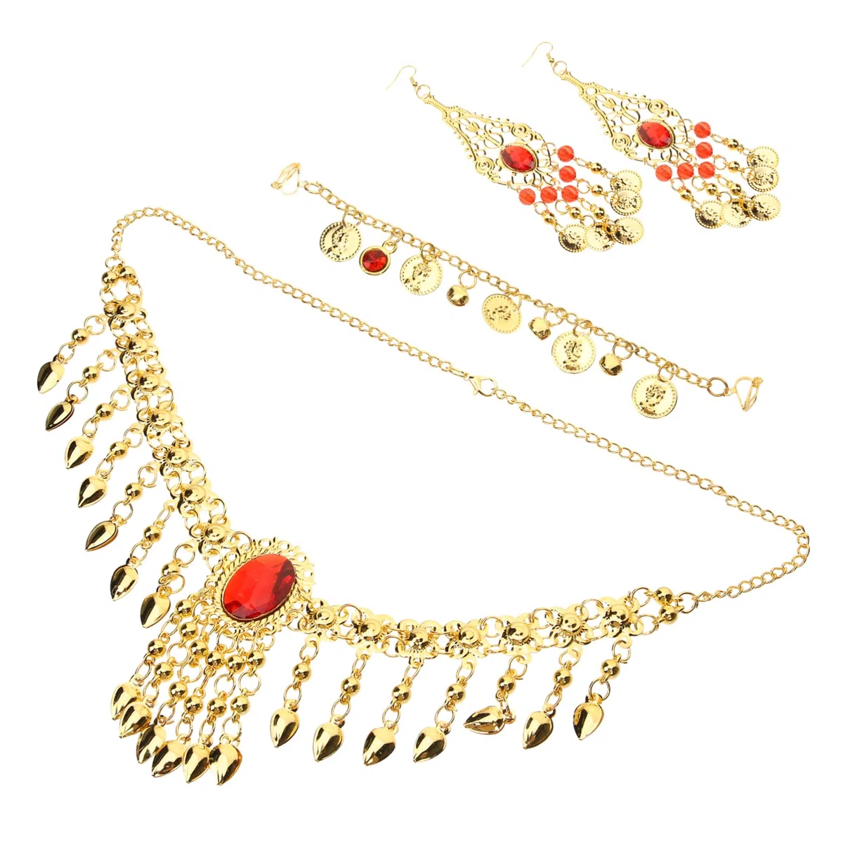VALICLUD anneau de chaîne nez à oreille bijoux chaîne de ventre femmes cerceaux de nez colliers pour femmes boucles d'oreilles grappes de cils bruns alliage