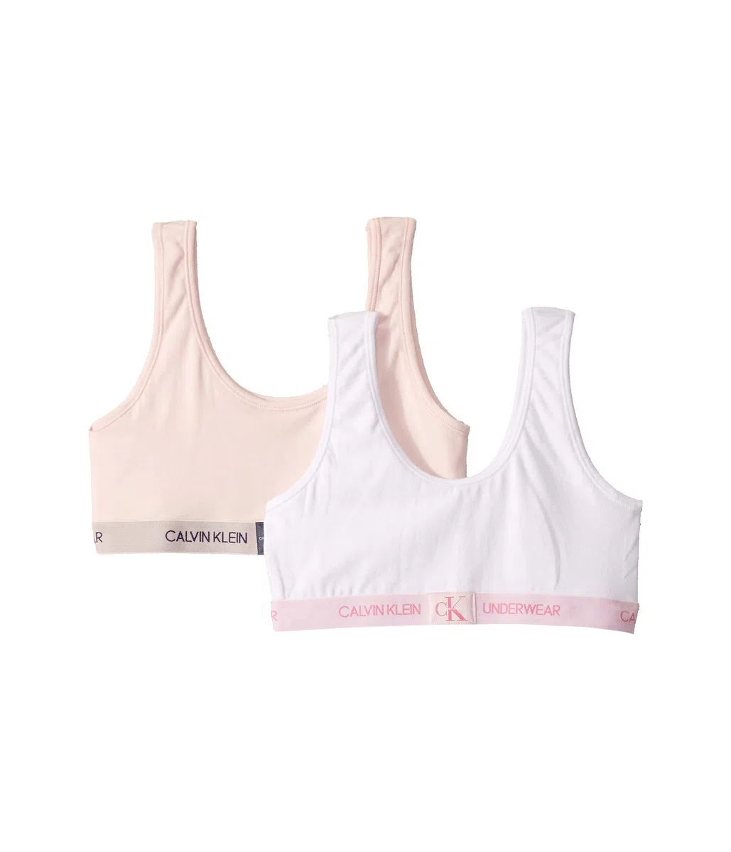 Calvin Klein Girls' Kids Modern Cotton Bralette, Multipack