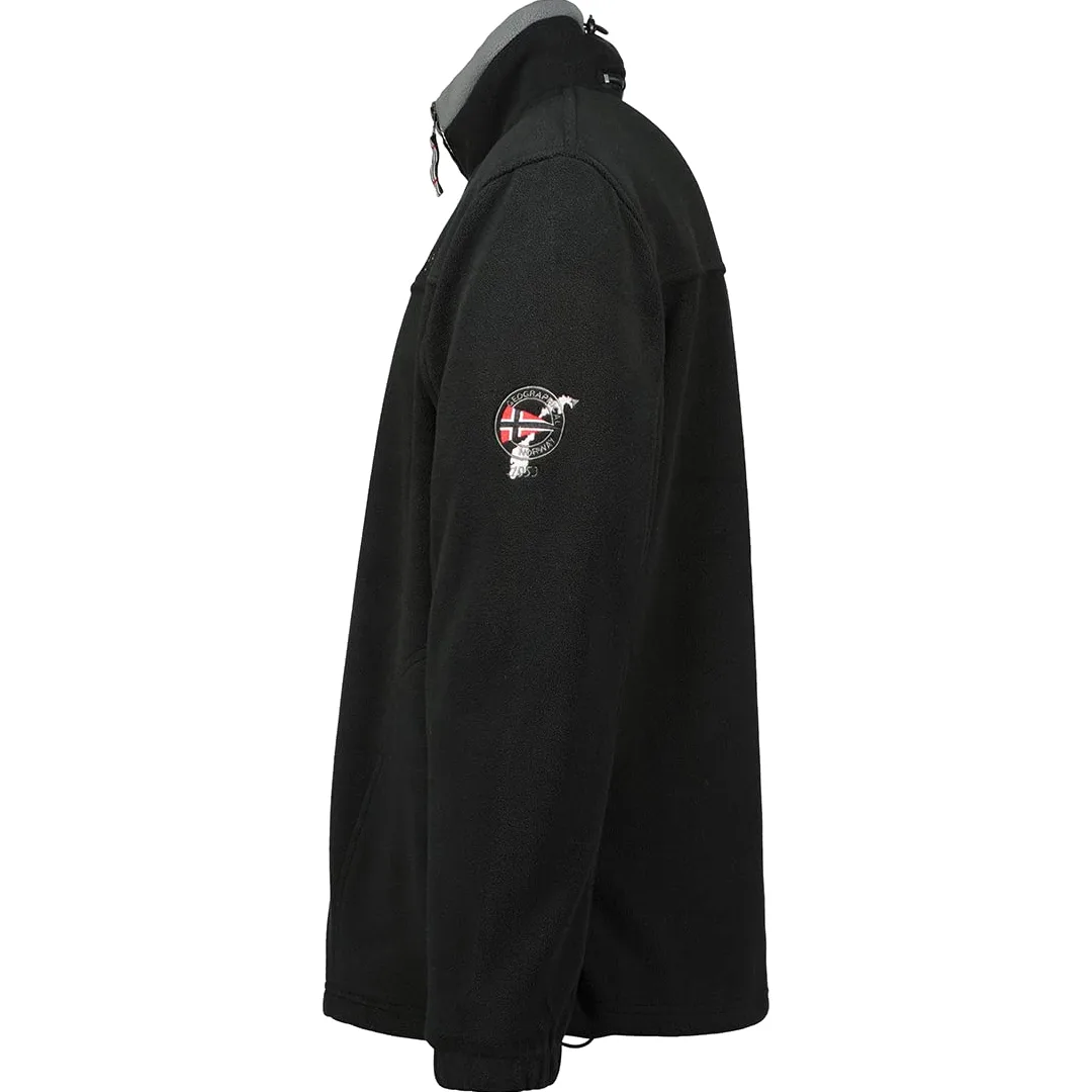 Geographical Norway veste polaire homme capuche cachée col montant trekking | Col montant, capuche cachée, forme polaire, pour outdoor, randonnée, trekking, loisirs et mi-saison bans production