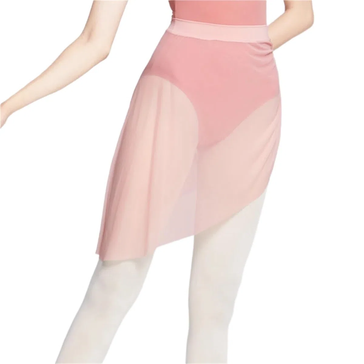 Jupes de ballet for femmes, jupes danse irrégulières en maille souple pliées sur le côté, robe élastique for filles adultes, ballerine nylon et tulle Pour Femmes