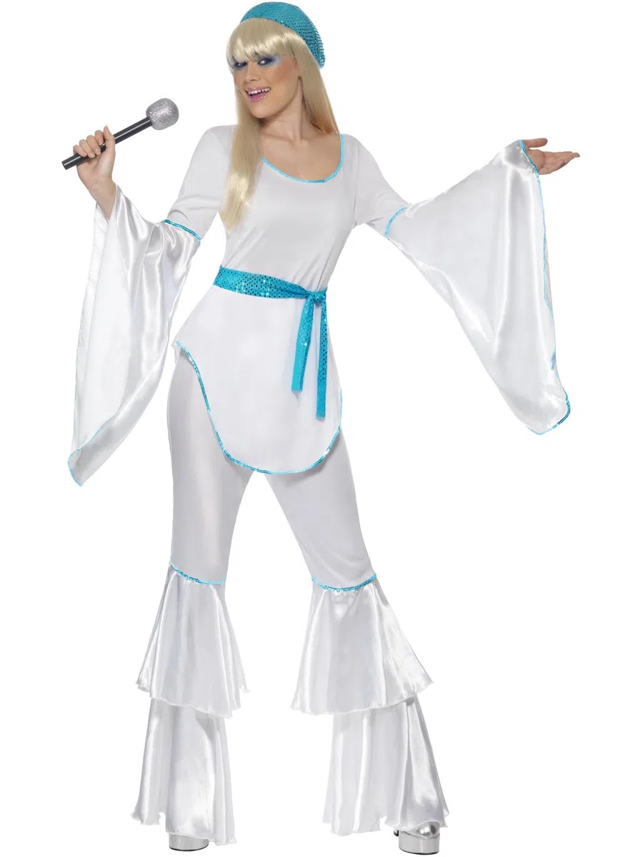 Smiffys Déguisement Femme Disco Années 70, Haut, Pantalon, Bonnet et Ceinture, 70 Disco, Serious Fun, 33483 Halloween