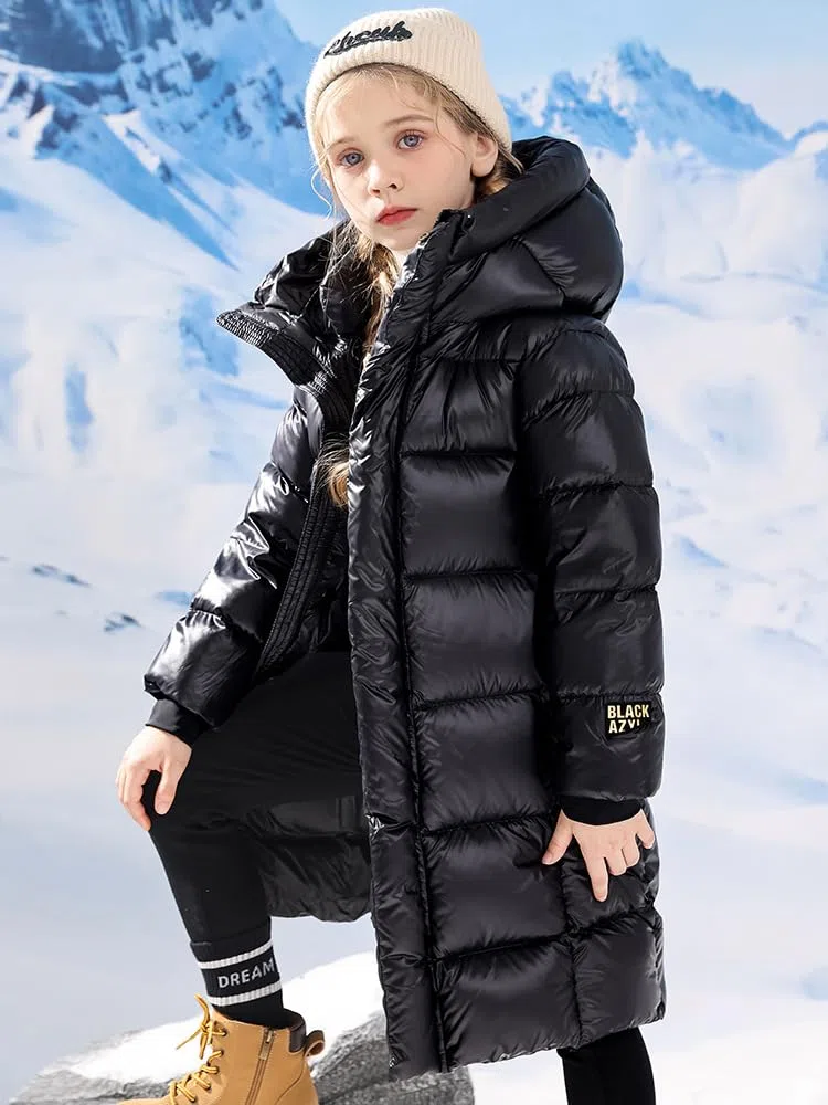 Veste d'hiver pour enfant fille parka d'hiver garçon avec capuche en fourrure Parka chaude d'extérieur Manteau d'hiver en duvet pour garçon Parka enfant fille Veste matelassée pour fille