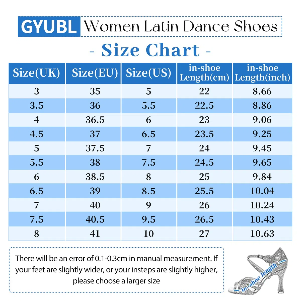 Chaussures de Danse Latine Femme à Bout Fermé Chaussures de Sanse de Salon Salsa Tango Bachata à Talons Hauts