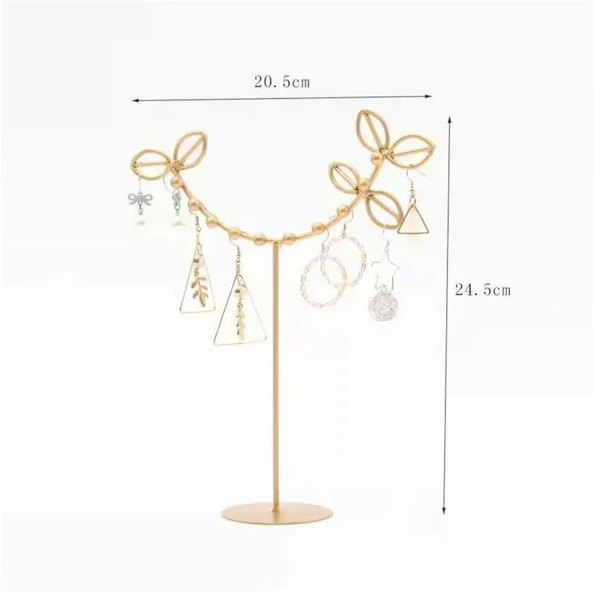 Porte-Bijoux Présentoir de Boucles d'oreilles en métal Design Branche d'arbre