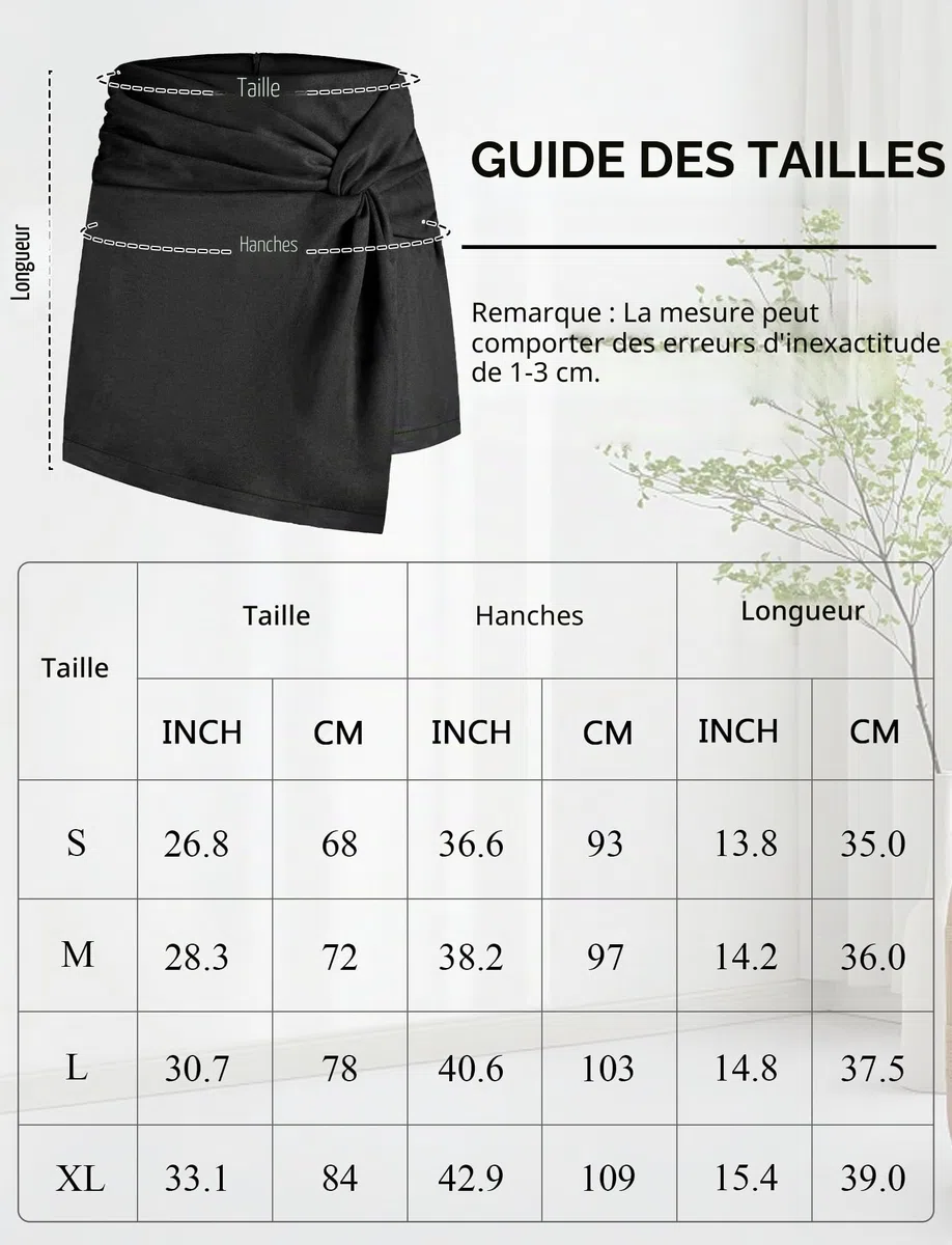 AIEOE Mini Jupes pour Femmes avec Pantalon Intégré Jupe Sexy Courte Automne Hiver Élégante Cocktail Party Taille S-XL