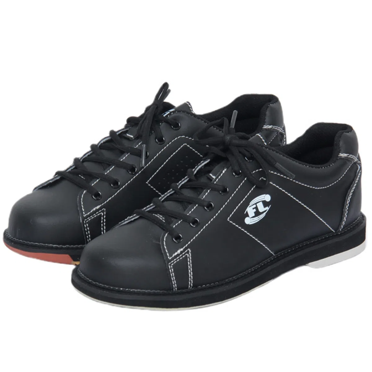 SDEQA Chaussures de Bowling pour Hommes Baskets de Bowling en Cuir à Lacets