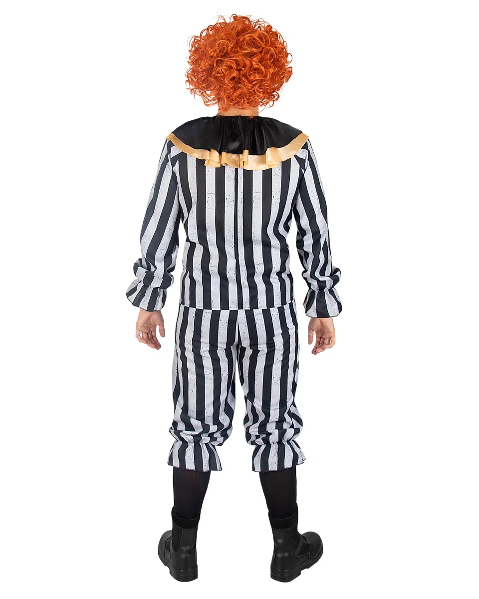 Funidelia Déguisement de clown terrifiant Deluxe pour homme, Comprend pantalon, chemise, bandeau, lunettes et mandoline - Tenue pour adultes pour fêtes, Carnaval et Halloween