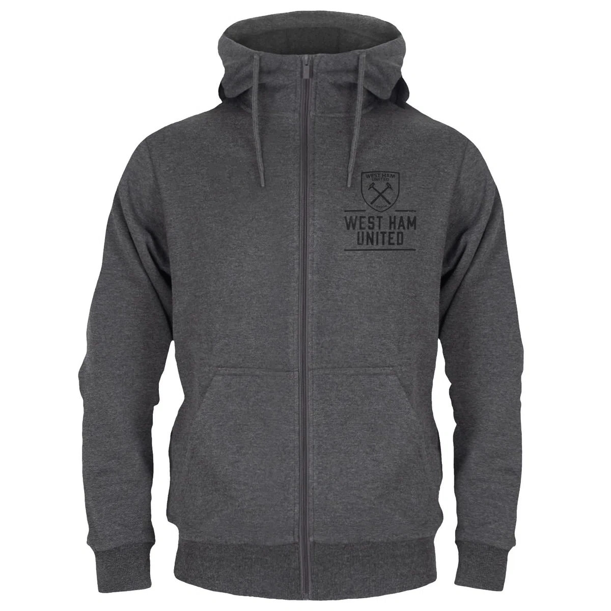 West Ham United FC Officiel - Pull zippé à Capuche thème Football - Polaire - Homme
