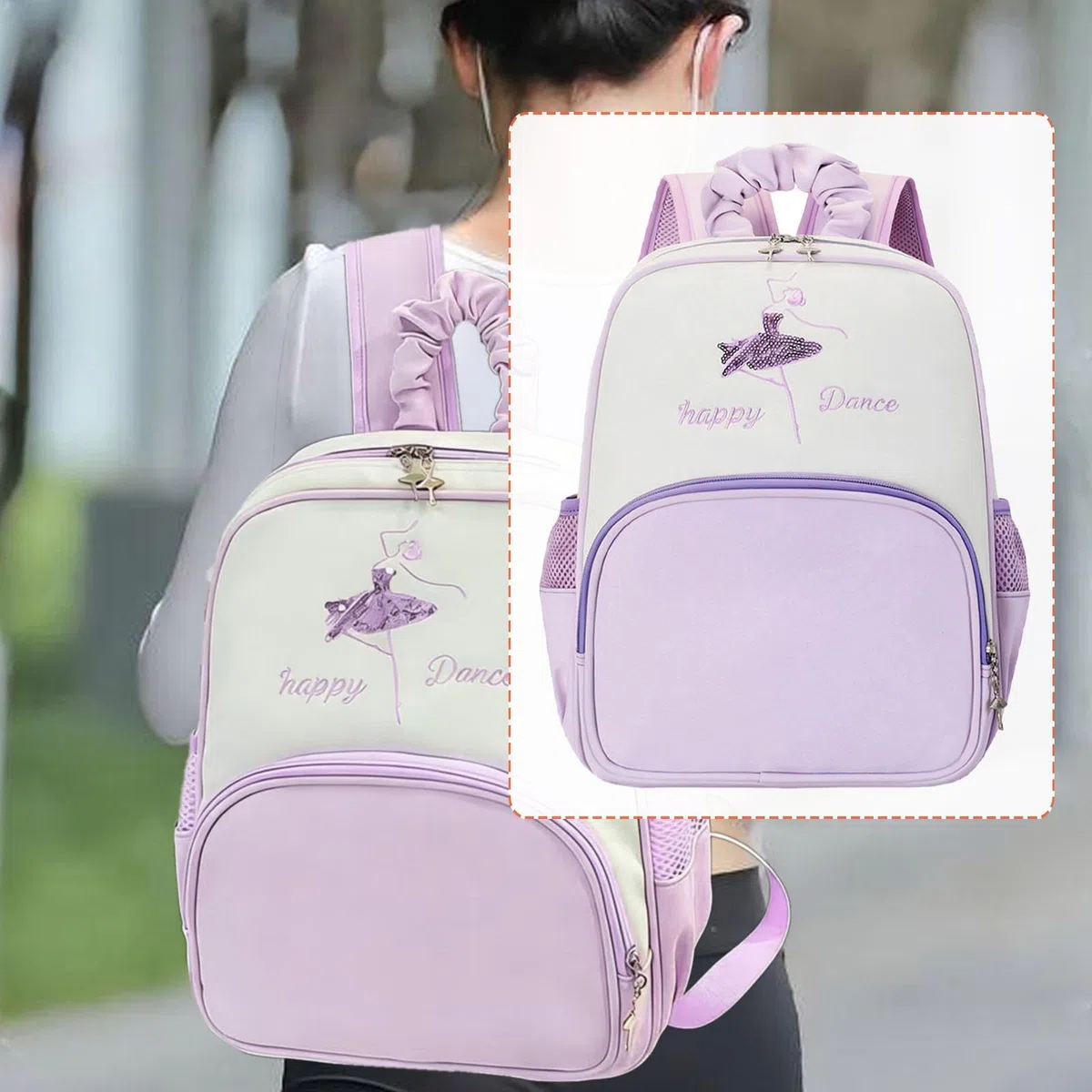 Sac à Dos de Ballet pour Filles, Sac de Sport, Idéal pour Le Sport et Les, Violet