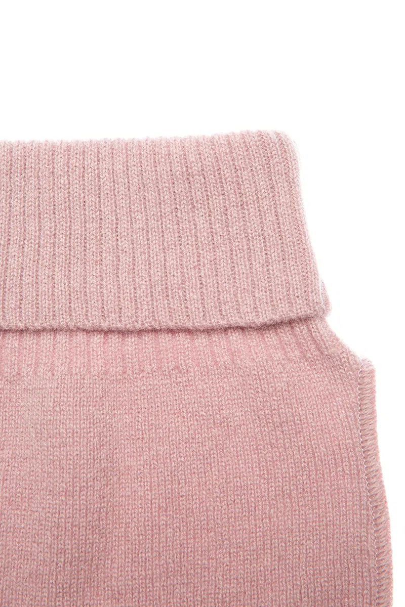 Écharpe tubulaire en laine pour enfants, super douce et chaude, tricotée, pour protéger le cou en automne et en hiver, écharpe coulissante de couleur rose – filles garçons 3 – 10 ans