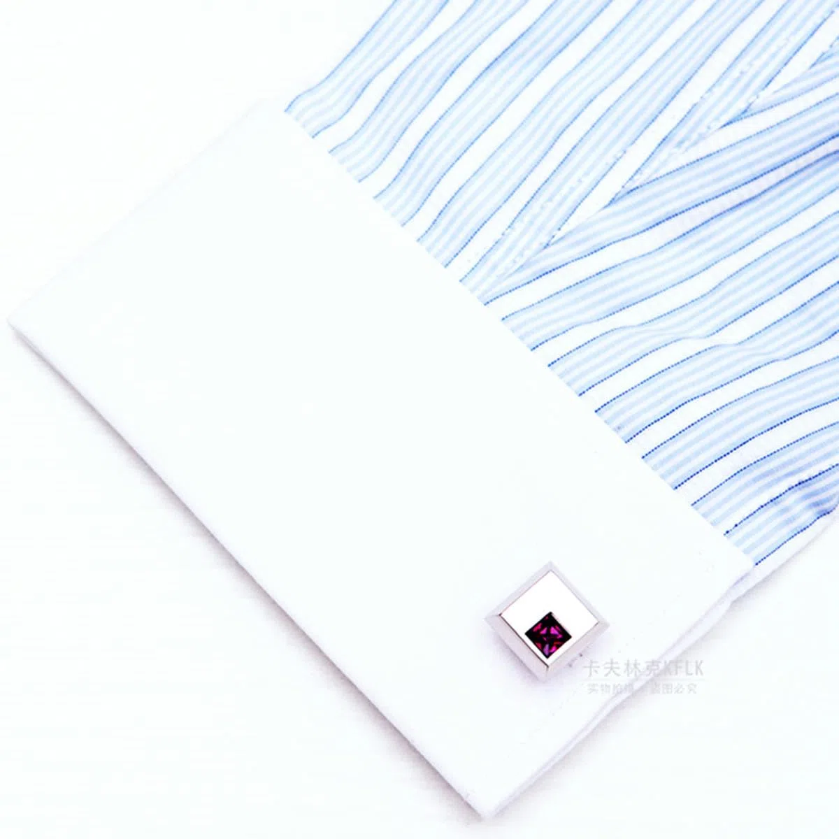 Boutons de Manchette Clip de Cravate pour Cravate épingle de Cravate de Haute qualité pour Hommes Barres de Cravate en Cristal Violet Boutons de Manchette Clip de Cravate Set invités