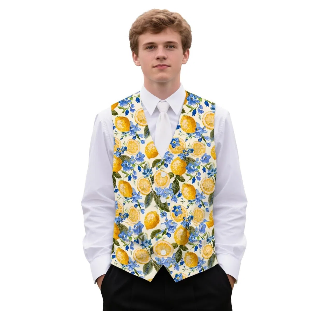 Biyejit Gilet de costume classique pour homme - Veste sans manches pour mariage - Veste sans manches pour smoking - Taille S à 4XL