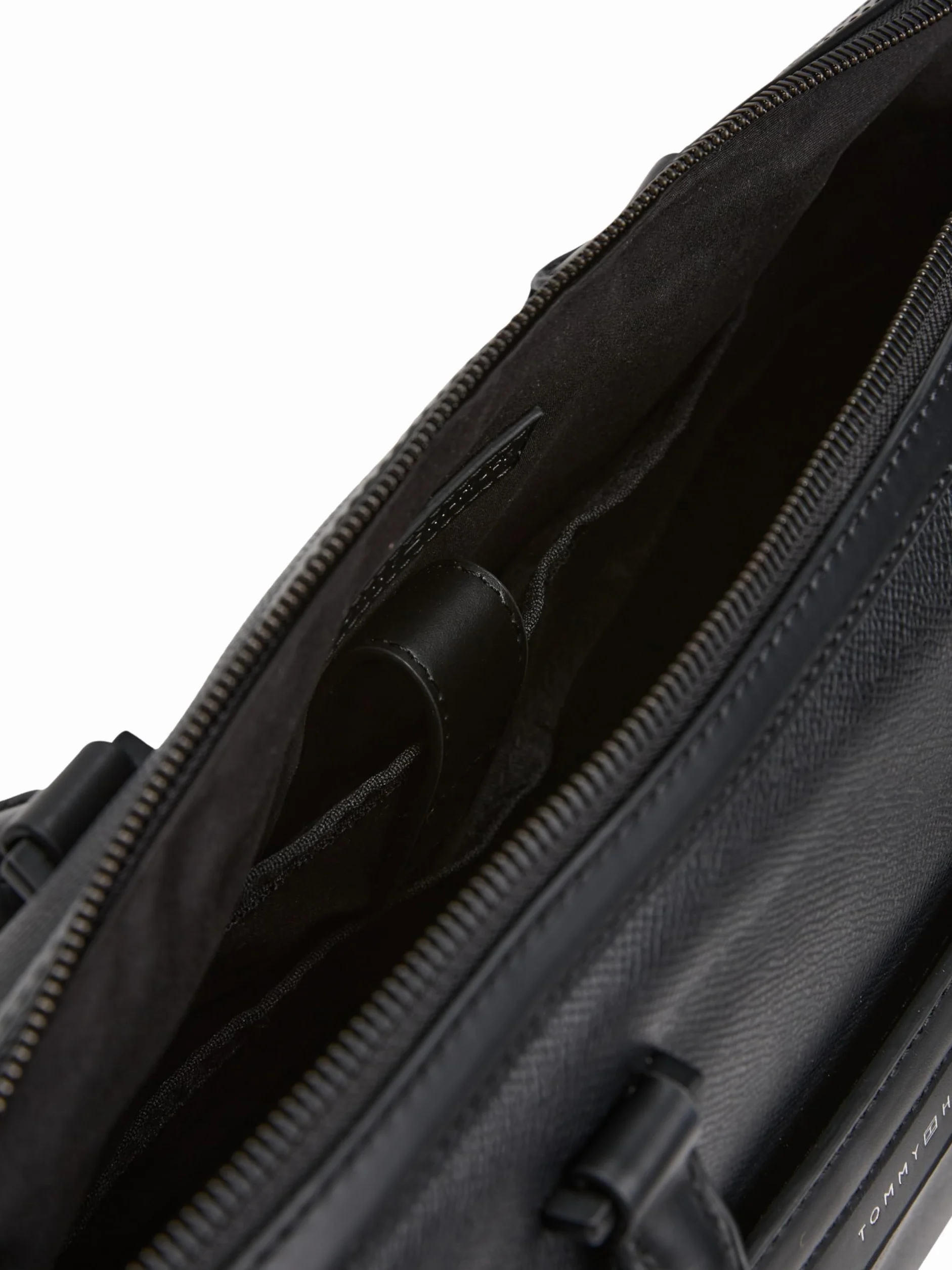 Tommy Hilfiger Sac pour Ordinateur Portable Homme Business en Cuir, Noir (Black), Taille Unique